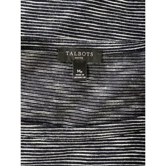 Talbots Petite Womens Striped Dress  Size MP Medium Petite - Picture 2 of 10